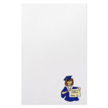Woman Graduate Blue Stationery Design