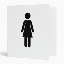 Woman icon vinyl binder