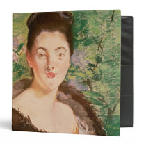Woman in a fur coat binders
