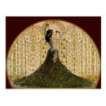 Woman in a Peacock Skirt Post Card