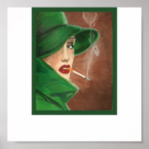 woman in green posters