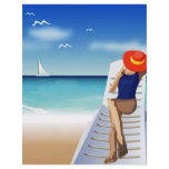 woman laying on the beach flyer