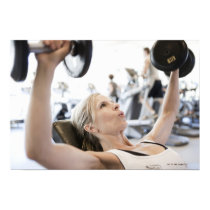 Woman Lifting Weights posters