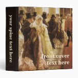 Woman of Fashion by Tissot, Vintage Victorian Art Vinyl Binder