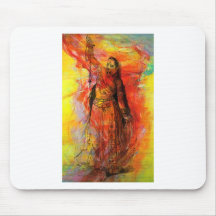 WOMAN OF INDIA WITH SACRED BEADS MOUSE PAD