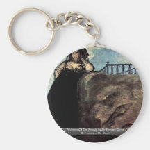 Woman Of The People In An Elegant Dress Key Chains