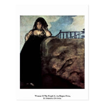 Woman Of The People In An Elegant Dress Postcards