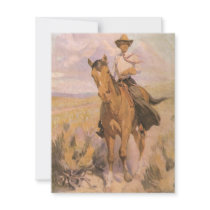 Woman on Horse by William Herbert Dunton Invite