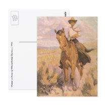 Woman on Horse by William Herbert Dunton Post Cards