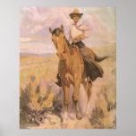 Woman on Horse by William Herbert Dunton Poster
