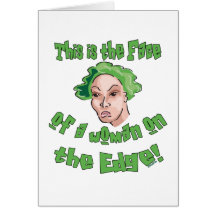 Woman on the Edge Greeting Cards
