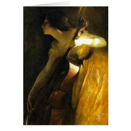 Woman Playing Cello Greeting Card