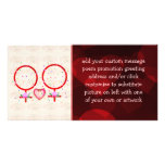 Woman Plus Woman Custom Photo Card