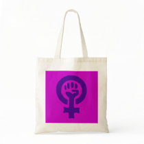 Woman power tote bag