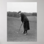 Woman Putting, 1920s Poster
