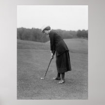 Woman Putting, 1920s Poster
