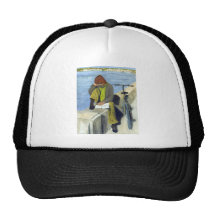 Woman Reading Hats