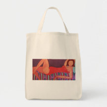Woman Reclining Tote Bag