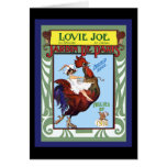 Woman Riding Chicken Greeting Card