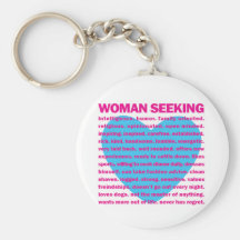 woman seeking LOVE Key Chains