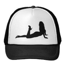 Woman_Silhouette_laying Trucker Hat