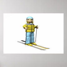 Woman Skiing Posters