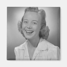 Woman Smiling Fridge Magnets