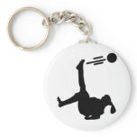 woman soccer bicycle kick keychains