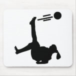 woman soccer bicycle kick mouse pad