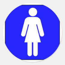 Woman Symbol Round Sticker