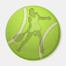 WOMAN TENNIS PLAYER DESIGN MAGNETS
