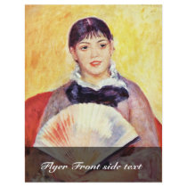 Woman With A Fan By Pierre-Auguste Renoir Flyers