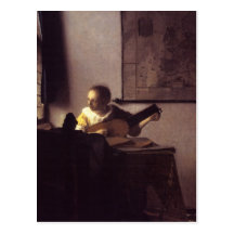 Woman with a Lute Post Cards