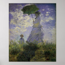 Woman with a Parasol by Claude Monet Posters