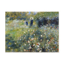 Woman with a Parasol in a Garden, Renoir Postcard