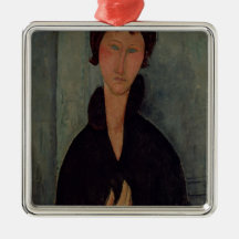 Woman with Blue Eyes, c.1918 Christmas Ornaments
