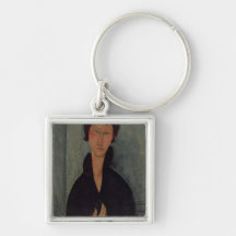 Woman with Blue Eyes, c.1918 Key Chain