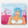 Woman With Blue Hair mousepad