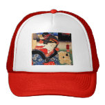 Woman with Cat - Japanese Art - Utagawa Kuniyoshi Mesh Hats