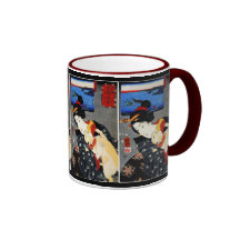 Woman with Cat -Japanese Art - Utagawa Kuniyoshi Coffee Mugs
