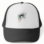 Woman with curly hair mesh hats