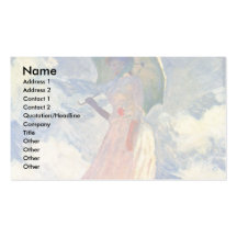 Woman With Parasol Study By Claude Monet Business Cards