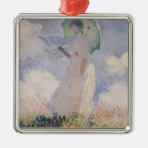 Woman with Parasol turned to the Left, 1886 Christmas Tree Ornaments