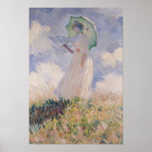 Woman with Parasol turned to the Left, 1886 Posters