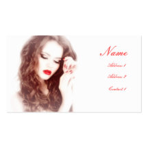 Woman with Red Lipstick Business Card
