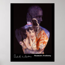 Woman with White Scarf Poster