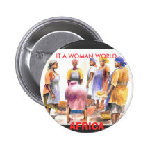 WOMAN WORLD PINBACK BUTTON