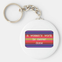 woman's work keychains