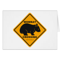Wombat Crossing Sign Card