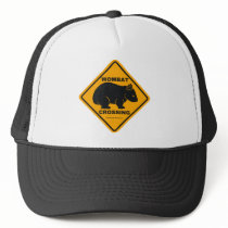 Wombat Crossing Sign Mesh Hats